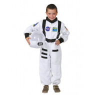 Kinderverkleedpak Ruimtevaarder - Maat 116 - Wit - Leeftijd 5 t/m 6 jaar - Maat 116 - Geslacht Jongen