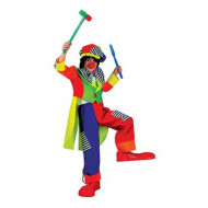 Kinderkostuum Clown Olaf - Jongens - Maat 116 - Multicolor - 4 delig - Leeftijd 5 t/m 6 jaar - Maat 116 - Geslacht Jongen