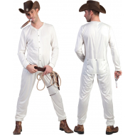 Verkleedpak Cowboy Ondergoed - Heren - Maat 48-50 - Wit - Maat 48/50 - Geslacht Heren