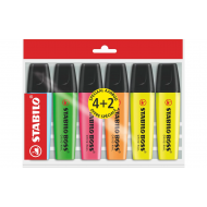 Stabilo Boss Original Eco-Pak Surligneurs 4+2 Gratuits - Multicolores - Marque Stabilo - Type d'écriture Marqueur - Couleur Multicolore