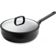 BK Keramische Stoofpan met Deksel - Inductie - Ø24cm - 4,6L - Aluminium - Zwart - Merk BK - Geschikt voor Keramisch,Halogeen,Oven,Inductie,Gas,Electrisch