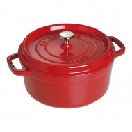 Staub Cocotte Braadpan - Rond - Ø26cm - Gietijzer - Kers - Merk Staub - Geschikt voor Gas,Electrisch,Halogeen,Keramisch,Inductie