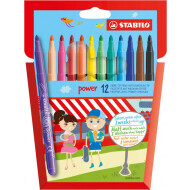 Stabilo Power Feutres - Multicolores - 12 Pièces - Marque Stabilo - Couleur Multicolore - Type d'écriture Stylo feutre