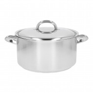 Demeyere Athena Kookpot met Deksel - Ø24cm - 5,2L - RVS - Zilver - Merk Demeyere - Geschikt voor Inductie,Keramisch,Brander,Halogeen,Oven,Alle warmtebronnen,Gas,Electrisch