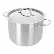 Demeyere Resto Soup Pot avec Couvercle - Ø24cm - 7L - Fonte - Argent - Marque Resto by Demeyere - Convient pour Gaz,Keramisch,Halogeen,Électrique,Induction