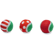 Beeztees Tennisbal - Hondenspeelgoed - Vilt - Ø4.5cm - Rood/Groen - Materiaal Vilt