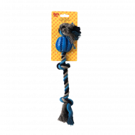 Touw met Bal - Hondenspeelgoed - 6x46cm - Blauw/Zwart - Nieuw sinds 11/02/2022 - Merk Euro Pet