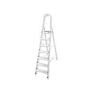 Aluminium ladder 7 treden - Topper - Merk Euro Tools - Aantal tredes 7