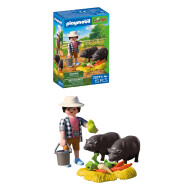 Playmobil Country Agriculteur avec cochon potelé - 72171 - Marque Playmobil - Age à partir de 4 ans - Collection Country