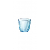 Bormioli Rocco Verres à Eau - Rayé - 290ml - Verre - Bleu - 6 Pièces