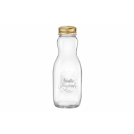 Bormioli Rocco Quattro Stagioni Bouteille à Jus avec Couvercle à Vis - 1L - Verre - Transparent - Matériel Verre - Couleur Transparant