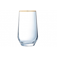 Luminarc Ultime Verre à Eau - Bord Doré - 400ml - Verre - Transparent - 4 Pièces