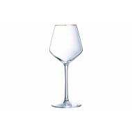 Luminarc Ultime Verre à Vin - Bord Doré - 380ml - Verre - Transparent - 4 Pièces