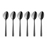 Amefa Felicity Cuillères à Café - Acier Inoxydable - Noir - 6 Pièces - Marque Amefa