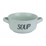 Cosy&Trendy Bol à Soupe - L13,5xL13,5xH6,5cm - 470ml - Grès - Vert - Marque Cosy & Trendy - Couleur Vert