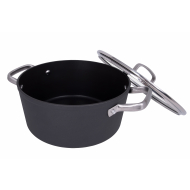 Arcos Samoa Casserole Induction - 4,3L - Ø24cm - Aluminium - Noir - Convient pour Induction