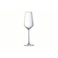 Éclat Ultime Verre à Champagne - Bord Doré - 210ml - Verre - Transparent - 4 Pièces