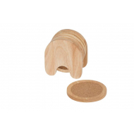 Cosy&Trendy Glasonderzetter - Vierkant - Anti-slip - 9cm - Hout - Bruin - Merk Cosy & Trendy
