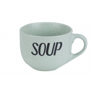 Cosy&Trendy Bol à Soupe - Ø11xH8,5cm - 510ml - Grès - Vert - Marque Cosy & Trendy - Couleur Vert