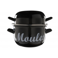 Cosy&Trendy Marmite à Moules - Ø18cm - 2,8L - Inox - Noir - Marque Cosy & Trendy - Convient pour Gaz