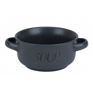 Cosy&Trendy Bol à Soupe - 470ml - Grès - Gris Foncé - Marque Cosy & Trendy - Couleur Gris foncé