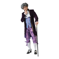 Baroque Costume Lord Clive - Déguisement - Taille 48-50 - Violet - 4 pièces - Taille  48/50 - Sexe Hommes