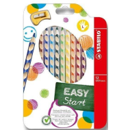 Stabilo Easycolors Crayons de Couleur Gaucher - Multicolores - 12 Pièces - Marque Stabilo - Type d'écriture Crayon général