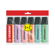 Stabilo Boss Pastel Surligneurs 4+2 Gratuits - Multicolores - Marque Stabilo - Couleur Multicolore - Type d'écriture Marqueur