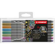 Stabilo Pen 68 Feutres Métalliques - Multicolore - 8 Pièces - Marque Stabilo - Couleur Multicolore - Type d'écriture Stylo feutre