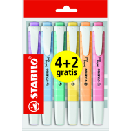 Stabilo Swing Cool Pastel Surligneurs 4+2 Gratuits - Multicolores - Marque Stabilo - Type d'écriture Marqueur - Couleur Multicolore