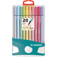 Stabilo Pen 68 Pastel Feutres - Multicolores - 20 Pièces - Marque Stabilo - Couleur Multicolore - Type d'écriture Stylo feutre