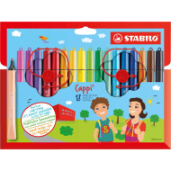 Stabilo Cappi Feutres - Multicolores - 18 Pièces - Marque Stabilo - Couleur Multicolore - Type d'écriture Stylo feutre