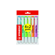 Stabilo Swing Cool Surligneurs 4+2 Gratuits - Multicolores - Marque Stabilo - Couleur Multicolore - Type d'écriture Marqueur