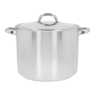Demeyere Athena Soeppan met Deksel - Ø24cm - 8L - RVS - Zilver - Merk Demeyere - Geschikt voor Electrisch,Brander,Oven,Inductie,Halogeen,Alle warmtebronnen,Gas,Keramisch