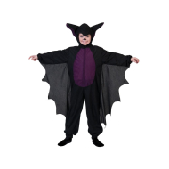 Kinderverkleedpak Vleermuis Jumpsuit met Hoed - Jongens - Maat 98 - Zwart - Maat 98 - Geslacht Jongen - Leeftijd 2 t/m 3 jaar