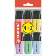 Stabilo Boss Mini Pastel Surligneurs 4+2 Gratuits - Multicolores - Marque Stabilo - Type d'écriture Marqueur - Couleur Multicolore