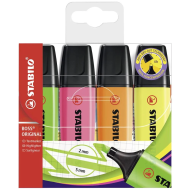 Stabilo Boss Surligneurs - Multicolores - 4 Pièces - Marque Stabilo - Couleur Multicolore - Type d'écriture Marqueur