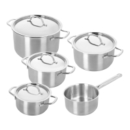 Demeyere Zwilling TrueFlow Batterie de cuisine - acier inoxydable - Argent - 5 pièces - Marque Demeyere - Convient pour Toutes sources de chaleur
