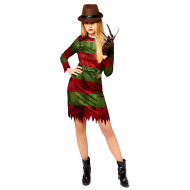 Kostuum Freddy Kruger - Dames - Maat M - Multicolor - Leeftijd volwassenen - Maat M - Geslacht Dames