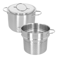Demeyere Set à Pâtes - Ø24cm - Acier Inoxydable - Inox - 2 Pièces - Marque Demeyere - Convient pour Gaz,Halogeen,Électrique,Keramisch,Induction