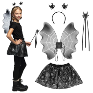 Set Petit Araignée - Diadème + Ailes + Tutu - Filles - Noir