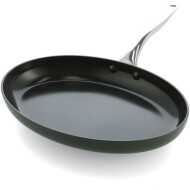 Dagelijkse Kost Vispan - Ovaal - Ø32cm - RVS - Zwart - Merk Dagelijkse Kost - Geschikt voor Alle warmtebronnen