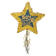 Piñata à Tirer Boy or Girl? - 44x44x8cm - Papier - Or