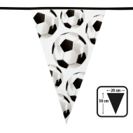 Vlaggenlijn Voetbal - 6m - PE - Wit/Zwart