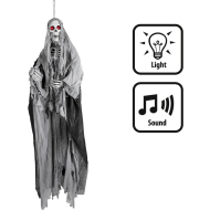 Décoration Squelette Reaper - Avec Lumière - 180cm - Blanc/Noir