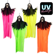 Décoration Squelette Fantôme Néon L - UV Light - 90cm - 4ass