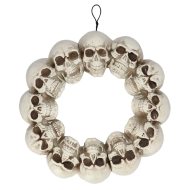 Couronne Damned Skulls - 39x39cm - Beige