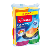 Vileda Color Éponge à Récurer - Multicolore - 4 Pièces - Marque Vileda - Couleur Multicolore - Matériel Éponge