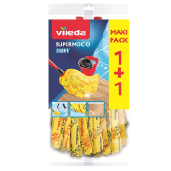 Vileda SuperMocio Remplacement Doux - Viscose - Jaune - 2 Pièces - Marque Vileda - Couleur Jaune - Matériel Viscose