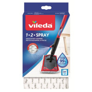 Vileda 1-2 Spray de Remplacement - 28x15cm - Microfibre - Blanc/Gris - Marque Vileda - Matériel Microfibre - Couleur Gris,Blanc